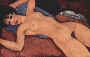 Amedeo Modigliani Red Nude painting